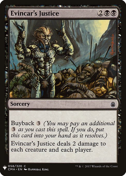 The List - CMA-58 - Evincar's Justice - Common - B - Non-foil (Front)