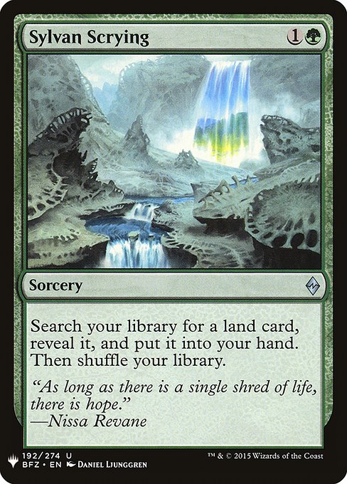 The List - BFZ-192 - Sylvan Scrying - Uncommon - G - Non-foil (Front)