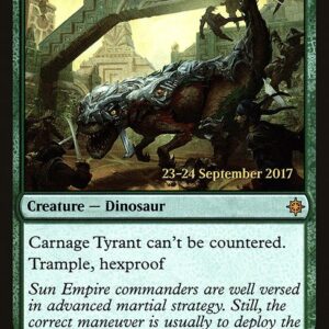 Ixalan Promos - 179s - Carnage Tyrant - Mythic - G - Foil - Datestamped Promo (Front)