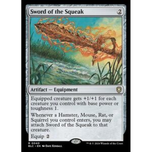 Bloomburrow Commander - 40 - Sword of the Squeak - Rare - C - Non-foil (Front)
