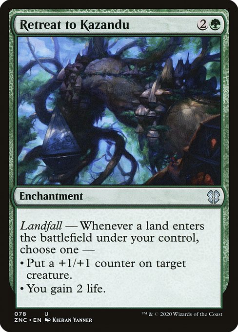 Zendikar Rising Commander - 78 - Retreat to Kazandu - Uncommon - G - Non-foil (Front)