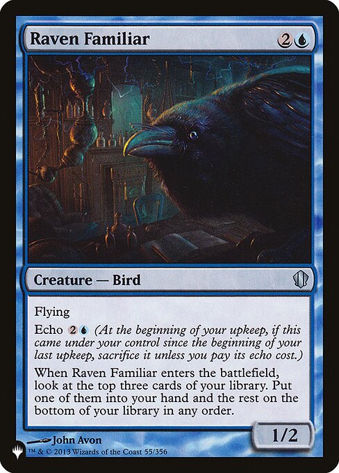The List - C13-55 - Raven Familiar - Uncommon - U - Non-foil (Front)
