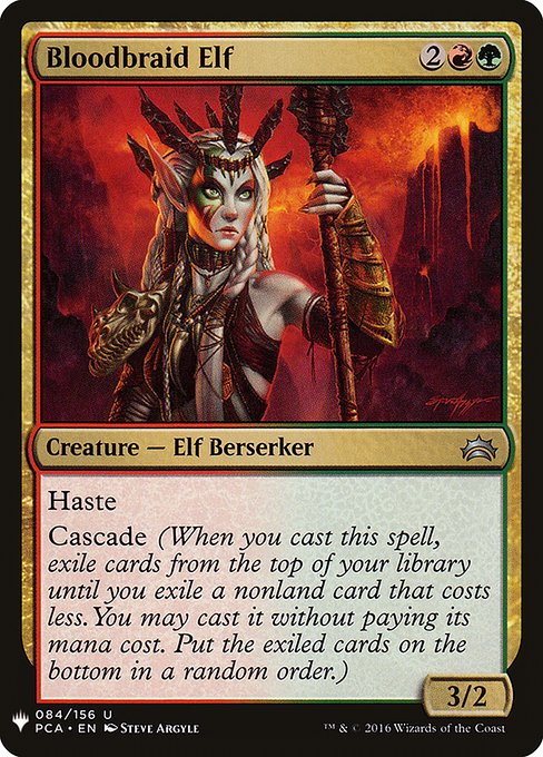 The List - PCA-84 - Bloodbraid Elf - Uncommon - RG - Non-foil (Front)