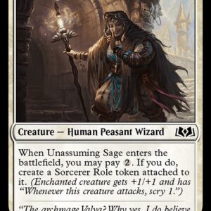 Wilds of Eldraine - 37 - Unassuming Sage - Common - W - Non-foil (Front)