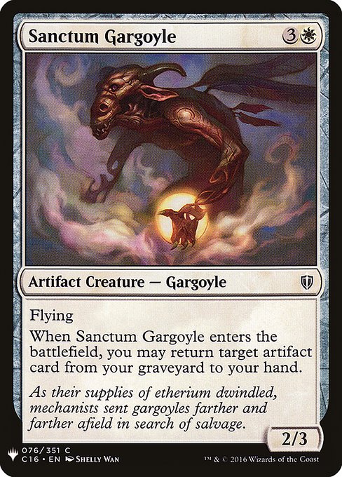 The List - C16-76 - Sanctum Gargoyle - Common - W - Non-foil (Front)