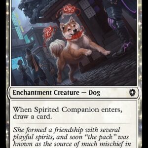 Bloomburrow Commander - 155 - Spirited Companion - Common - W - Non-foil (Front)
