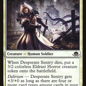 The List - EMN-21 - Desperate Sentry - Common - W - Non-foil (Front)