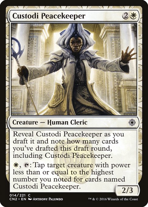 Conspiracy: Take the Crown - 14 - Custodi Peacekeeper - Common - W - Foil (Front)