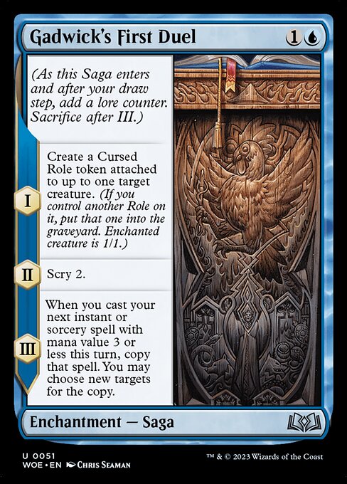 Wilds of Eldraine - 51 - Gadwick's First Duel - Uncommon - U - Non-foil (Front)
