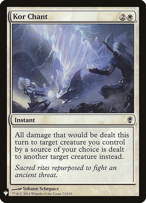 The List - CNS-73 - Kor Chant - Common - W - Non-foil (Front)