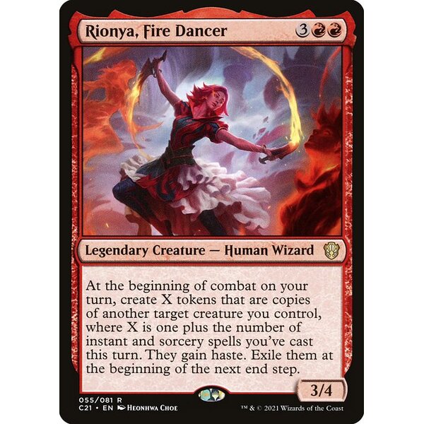 Commander 2021 - 55 - Rionya, Fire Dancer - Rare - R - Non-foil (Front)