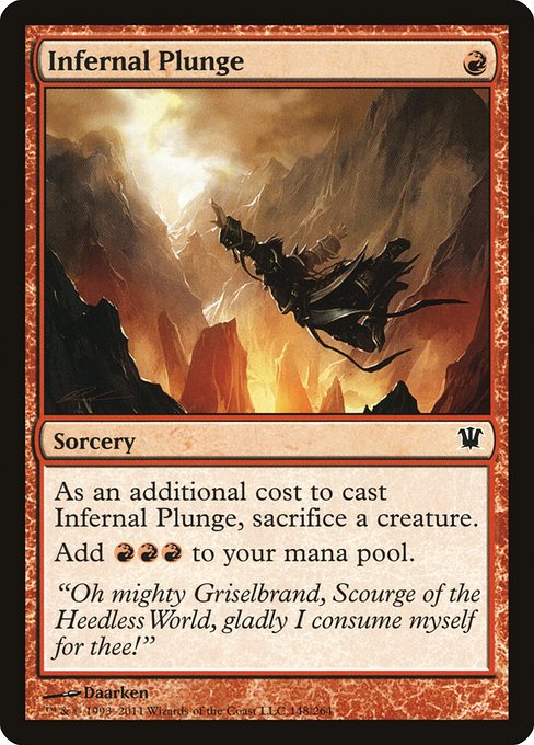 Innistrad - 148 - Infernal Plunge - Common - R - Non-foil (Front)