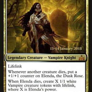 Rivals of Ixalan Promos - 157s - Elenda, the Dusk Rose - Mythic - WB - Foil - Datestamped Promo (Front)