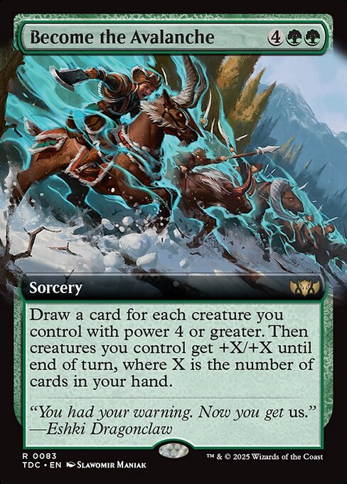 Tarkir: Dragonstorm Commander - 83 - Become the Avalanche - Rare - G - Non-foil - Promo (Front)