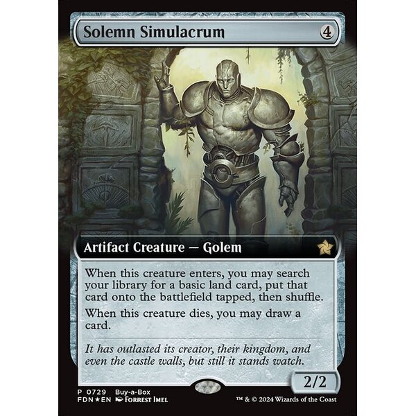 Foundations - 729 - Solemn Simulacrum - Rare - C - Foil - Promo (Front)