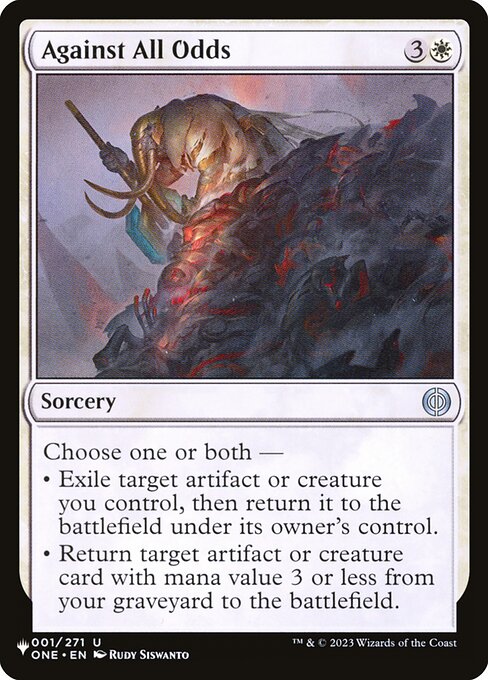 The List - ONE-1 - Against All Odds - Uncommon - W - Non-foil (Front)
