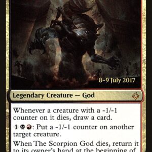 Hour of Devastation Promos - 146s - The Scorpion God - Mythic - BR - Foil - Datestamped Promo (Front)
