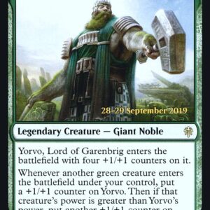Throne of Eldraine Promos - 185s - Yorvo, Lord of Garenbrig - Rare - G - Foil - Datestamped Promo (Front)