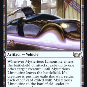 Streets of New Capenna Promos - 22s - Mysterious Limousine - Rare - W - Foil - Datestamped Promo (Front)