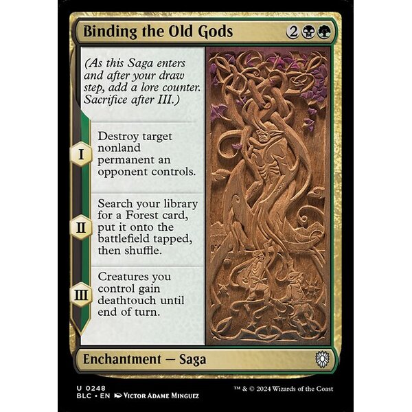 Bloomburrow Commander - 248 - Binding the Old Gods - Uncommon - BG - Non-foil (Front)