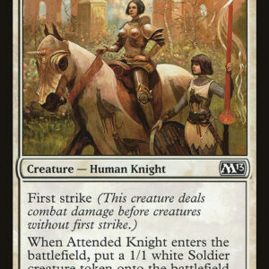 Magic 2013 - 5 - Attended Knight - Common - W - Non-foil (Front)