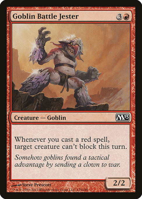 Magic 2013 - 135 - Goblin Battle Jester - Common - R - Non-foil (Front)