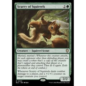 Bloomburrow Commander - 33 - Scurry of Squirrels - Rare - G - Non-foil (Front)