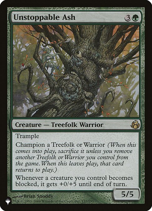 The List - MOR-137 - Unstoppable Ash - Rare - G - Non-foil (Front)