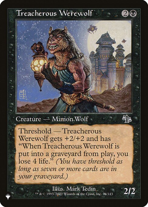 The List - JUD-76 - Treacherous Werewolf - Common - B - Non-foil (Front)
