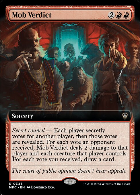 Murders at Karlov Manor Commander - 343 - Mob Verdict - Rare - R - Non-foil (Front)
