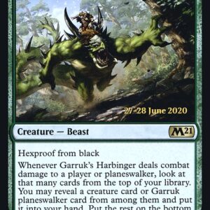 Core Set 2021 Promos - 185s - Garruk's Harbinger - Rare - G - Foil - Datestamped Promo (Front)