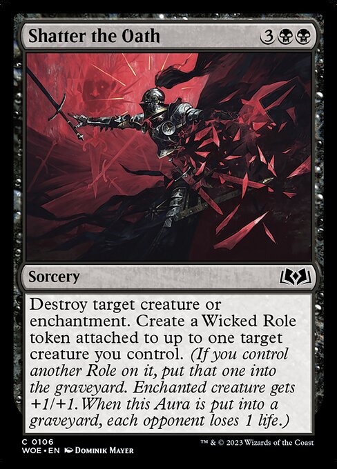 Wilds of Eldraine - 106 - Shatter the Oath - Common - B - Non-foil (Front)