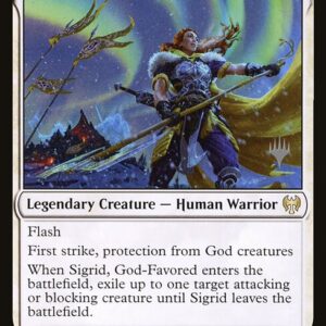 Kaldheim Promos - 29p - Sigrid, God-Favored - Rare - W - Non-foil - Promo (Front)