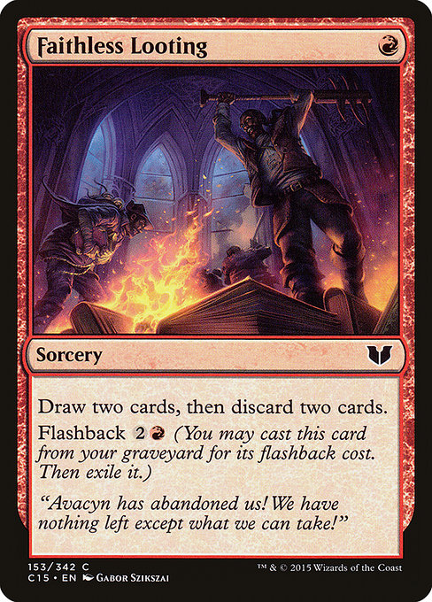 Commander 2015 - 153 - Faithless Looting - Common - R - Non-foil (Front)