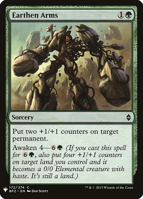 The List - BFZ-172 - Earthen Arms - Common - G - Non-foil (Front)
