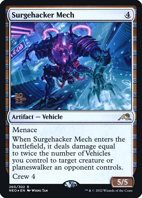 Kamigawa: Neon Dynasty Promos - 260s - Surgehacker Mech - Rare - C - Foil - Datestamped Promo (Front)
