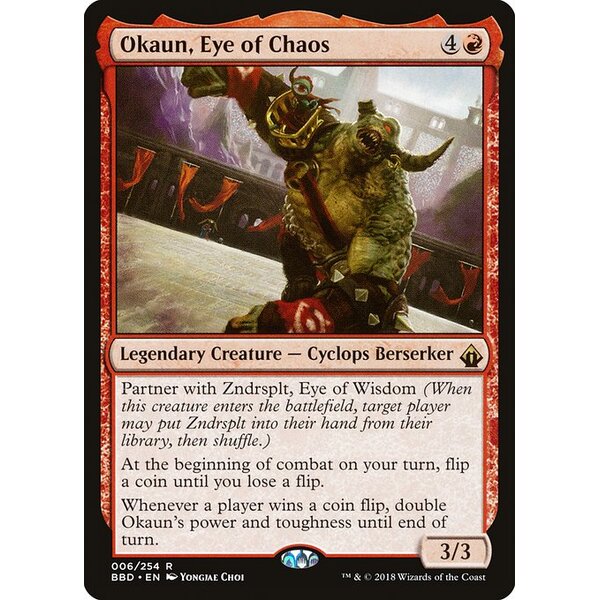 Battlebond - 6 - Okaun, Eye of Chaos - Rare - R - Foil (Front)
