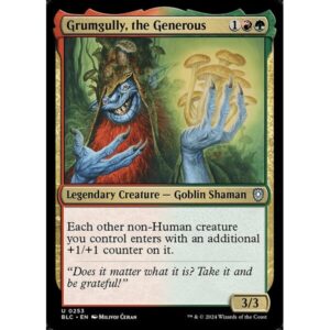 Bloomburrow Commander - 253 - Grumgully, the Generous - Uncommon - RG - Non-foil (Front)