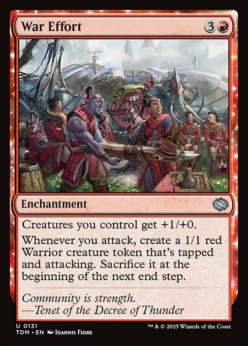 Tarkir: Dragonstorm - 131 - War Effort - Uncommon - R - Foil (Front)