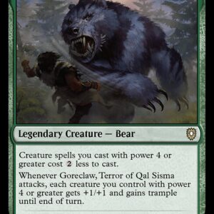 Bloomburrow Commander - 222 - Goreclaw, Terror of Qal Sisma - Rare - G - Non-foil (Front)