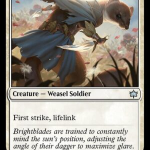 Bloomburrow - 4 - Brightblade Stoat - Uncommon - W - Non-foil (Front)