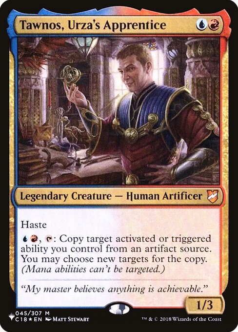 The List - C18-45 - Tawnos, Urza's Apprentice - Mythic - UR - Non-foil (Front)