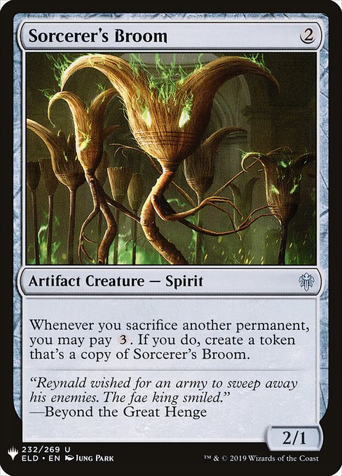 The List - ELD-232 - Sorcerer's Broom - Uncommon - C - Non-foil (Front)