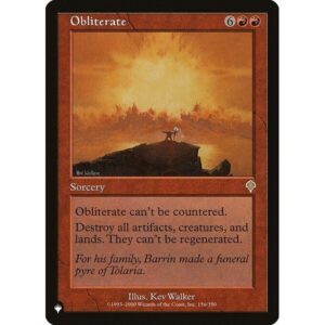 The List - INV-156 - Obliterate - Rare - R - Non-foil (Front)