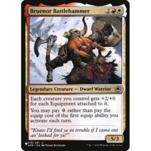 The List - AFR-219 - Bruenor Battlehammer - Uncommon - WR - Non-foil (Front)
