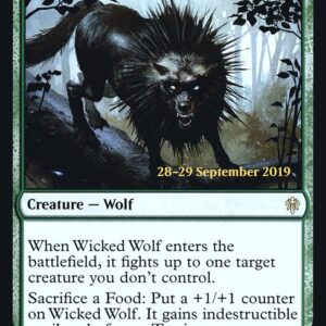 Throne of Eldraine Promos - 181s - Wicked Wolf - Rare - G - Foil - Datestamped Promo (Front)