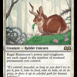 Wilds of Eldraine Promos - 25p - Regal Bunnicorn - Rare - W - Non-foil - Promo (Front)