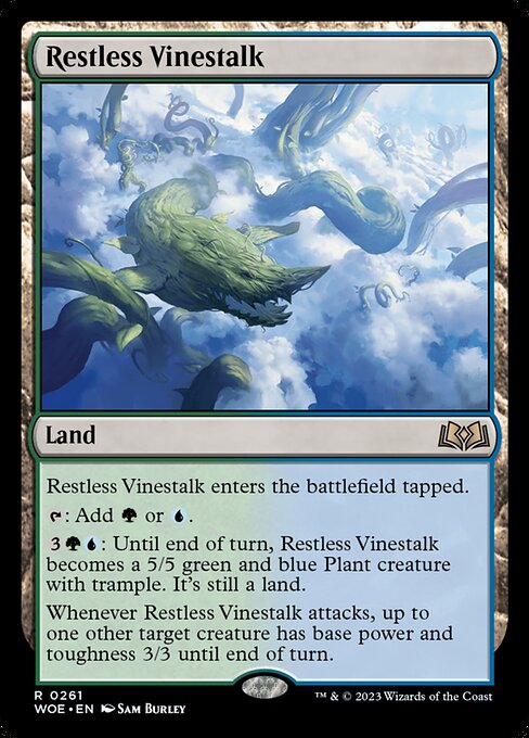 Wilds of Eldraine - 261 - Restless Vinestalk - Rare - C - Foil (Front)