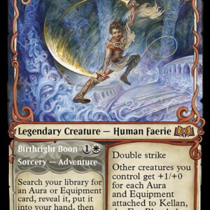 Wilds of Eldraine - 291 - Kellan, the Fae-Blooded // Birthright Boon - Mythic - R - Non-foil (Front)