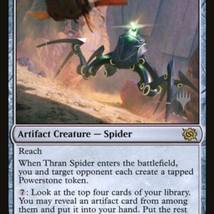 The Brothers' War Promos - 254p - Thran Spider - Rare - C - Foil - Promo (Front)